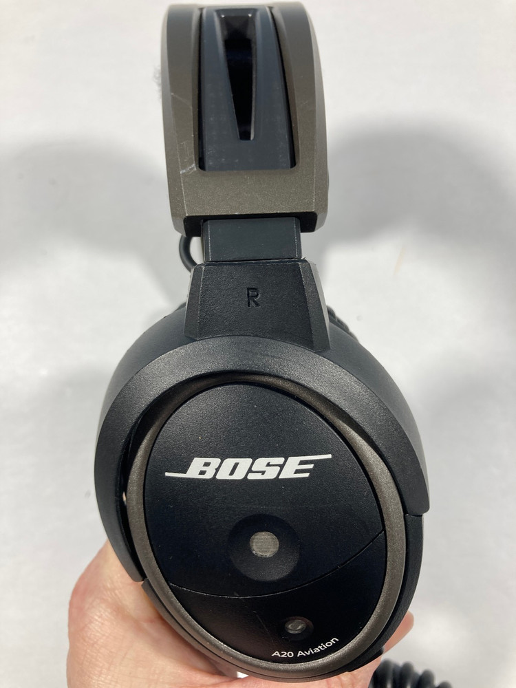 Bose A20 Aviation Headset Dual GA Coiled Cable Plug with Soft Case