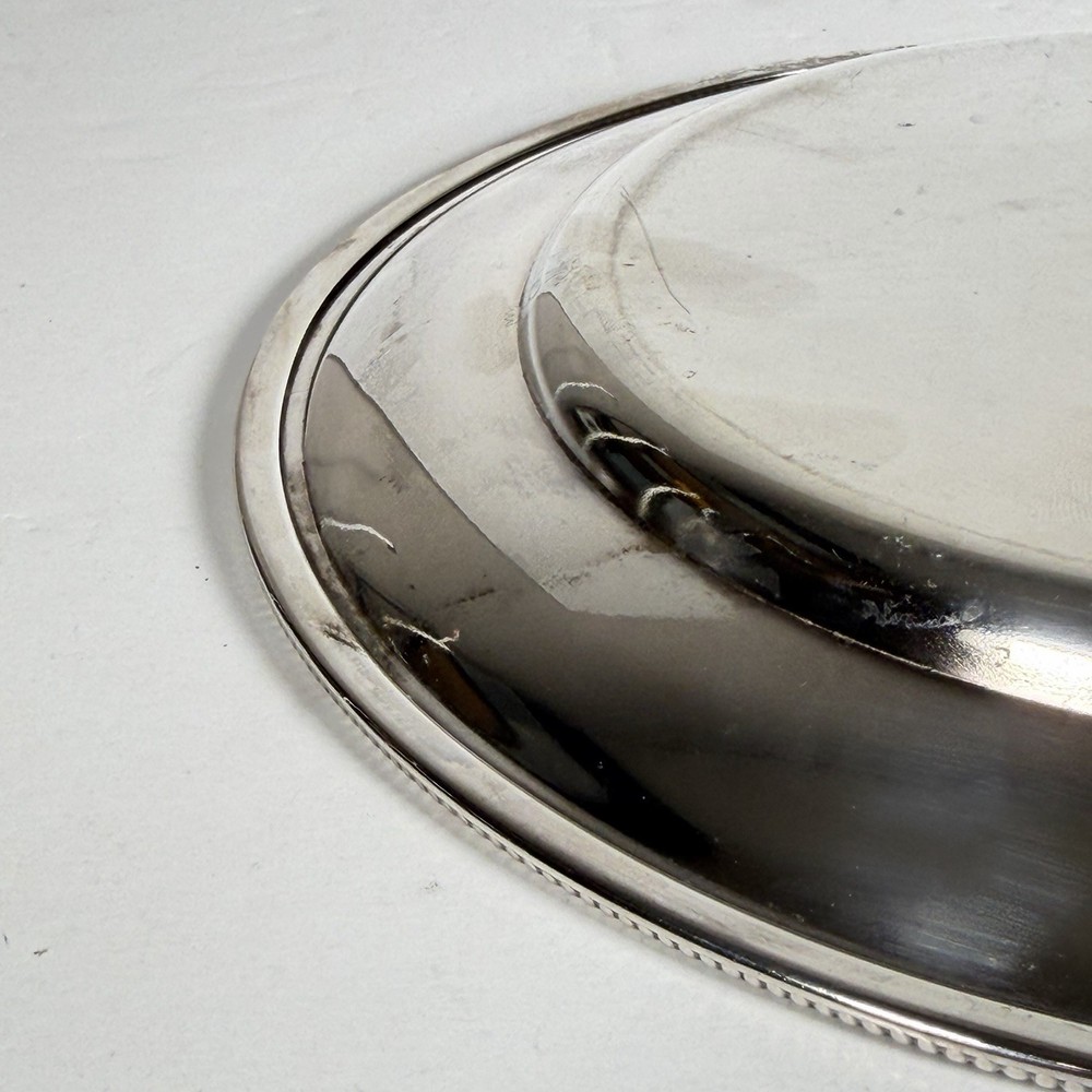 EL de Uberti Trinket Jewelry Dish Plate, Hallmarked, Italy, Silver plated 9.60"