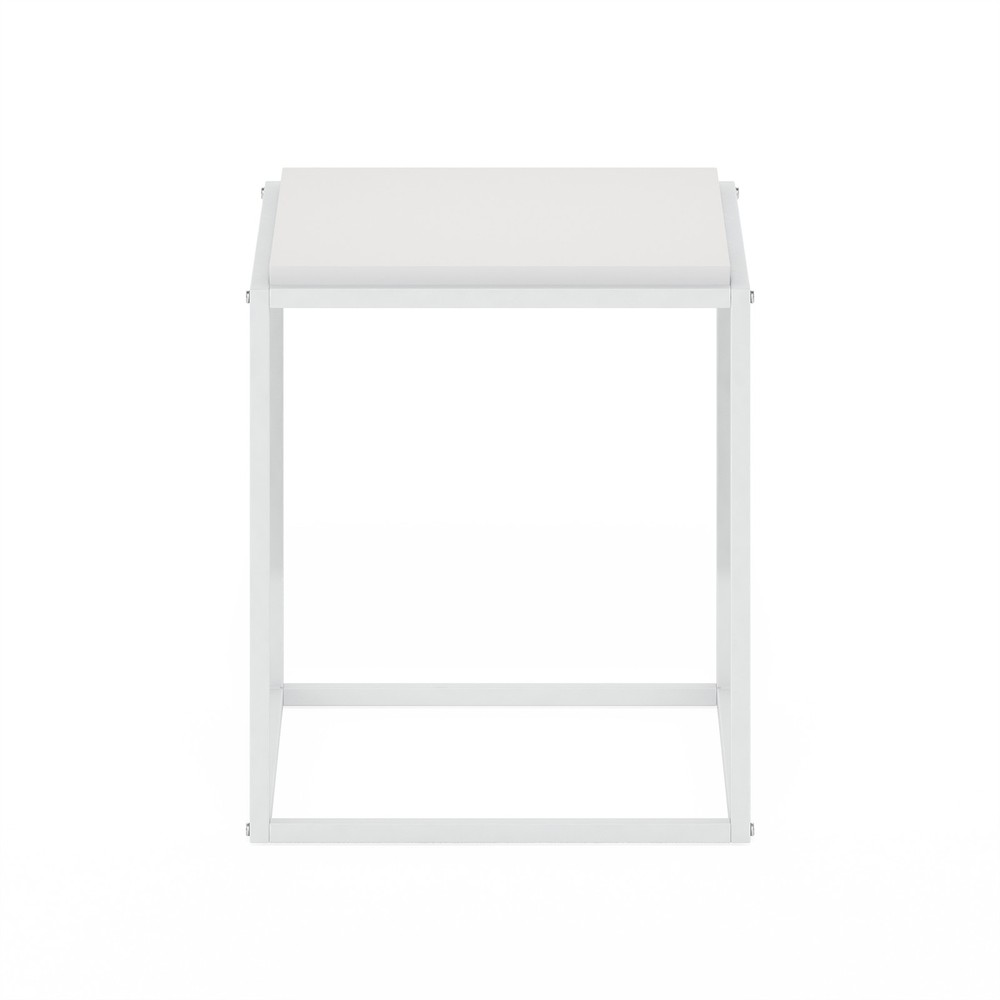 Furinno Moretti Modern Lifestyle Stackable Shelf in 1-Tier in Solid White/White