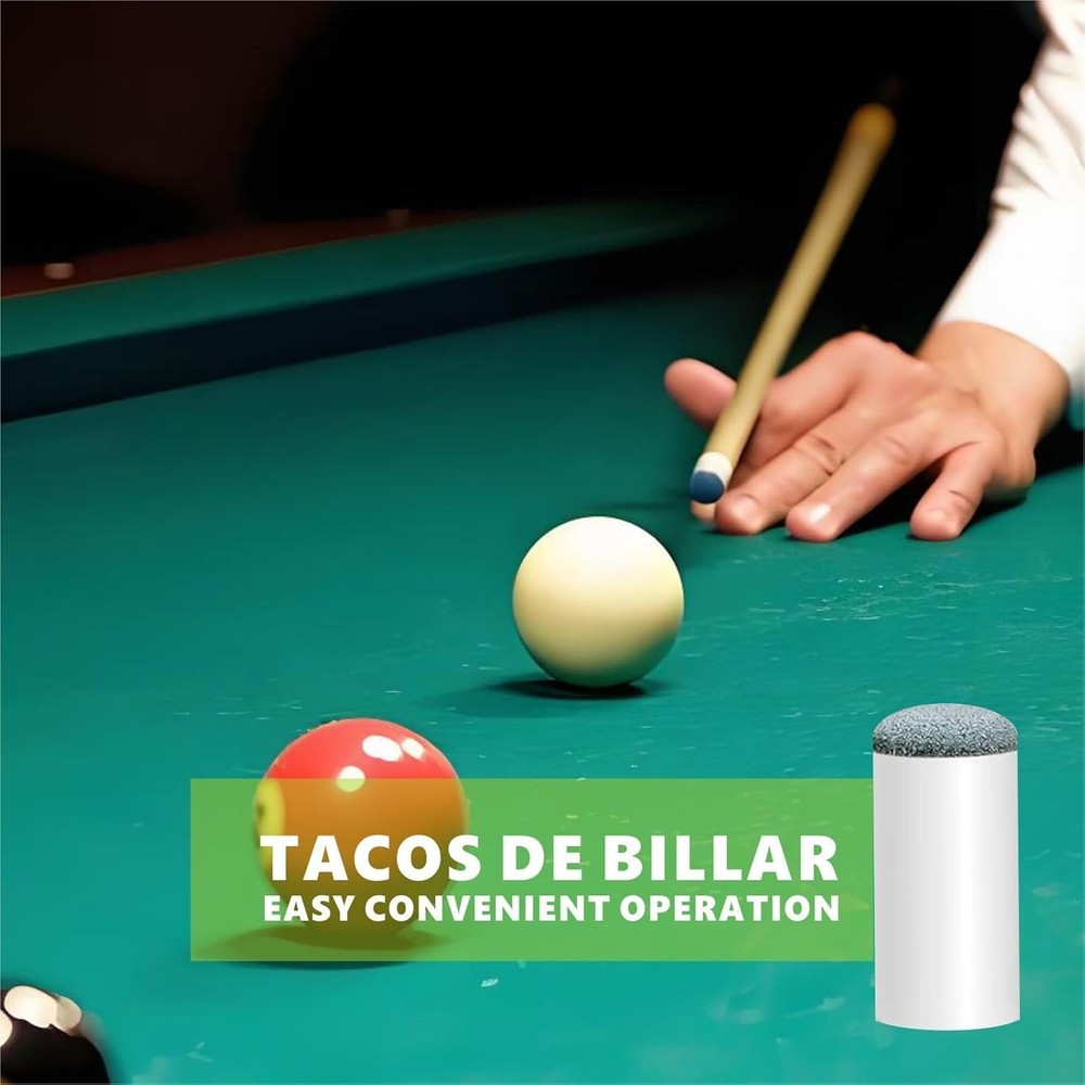 Textured Replacement Pool Stick Tips - 40pcs Leather, 10mm & 13mm