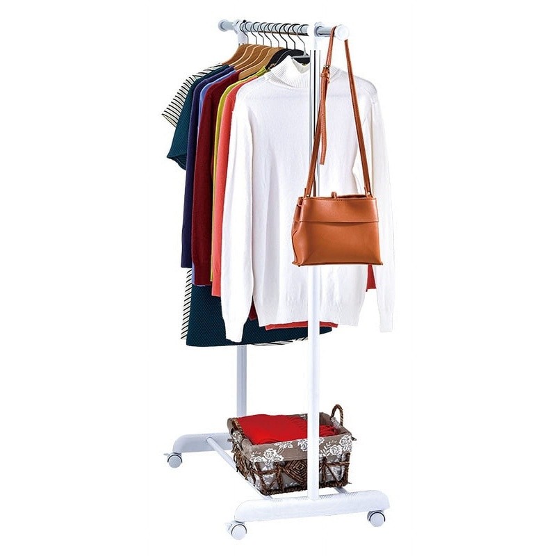 Adjustable Rolling Garment Rack Clothes Organizer Space Saver Tool-Free Assembly
