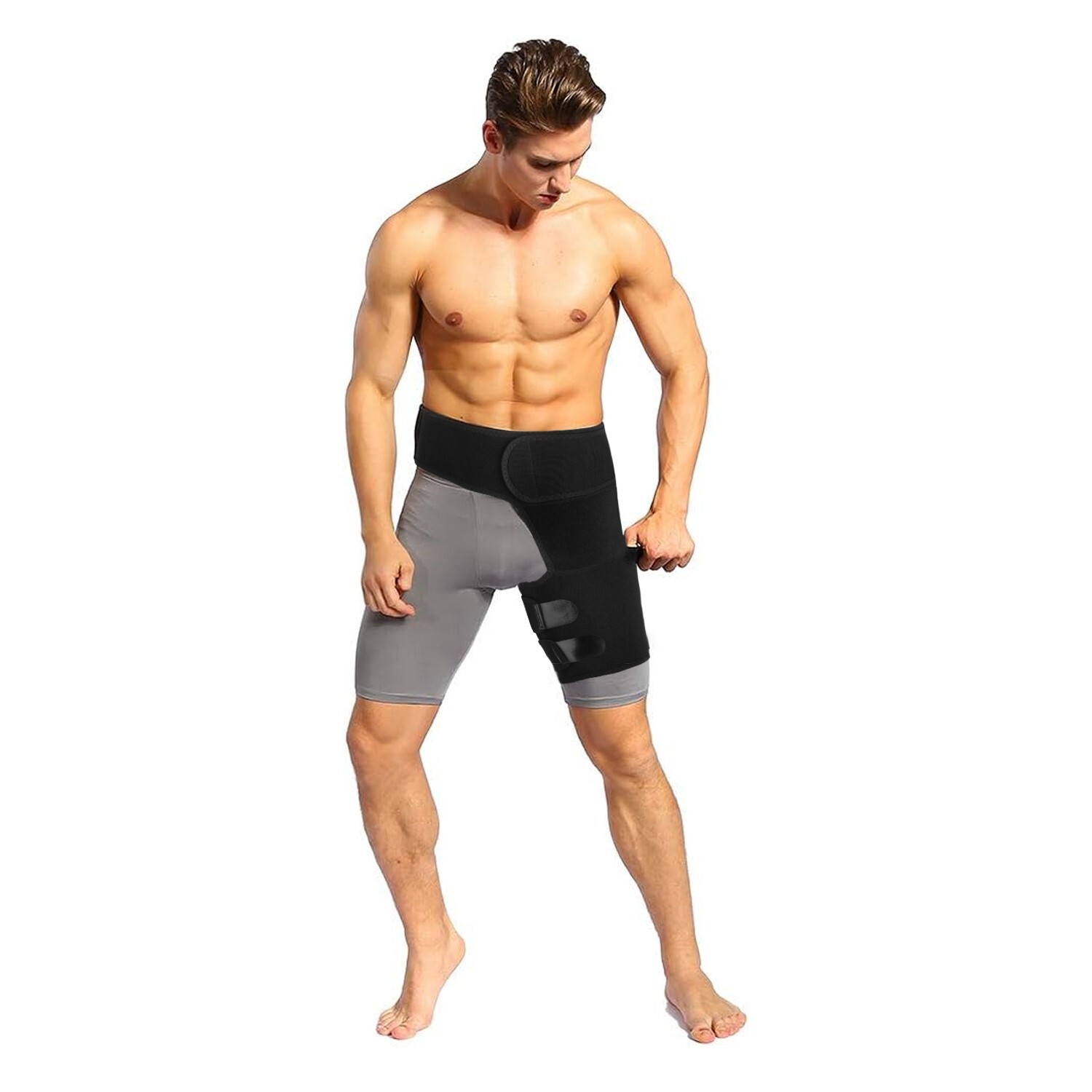 Hip & Groin Compression Brace - Sciatica Pain Relief & Thigh Recovery Support US