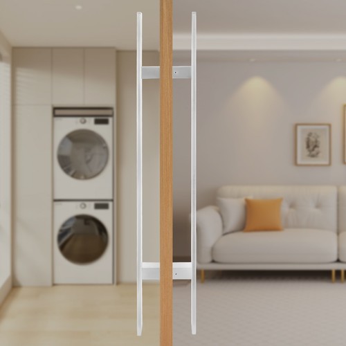 Stainless Steel Double Sided Push Pull Door Handle, H-shaped Door Pull Handle