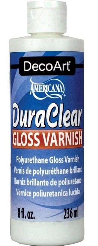 DecoArt DuraClear Poly Gloss Clear Varnish  Finish 8 oz