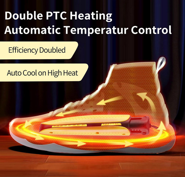 Portable Shoe Dryer Boot Warmer Auto Temp Control Fireproof Odor Drying
