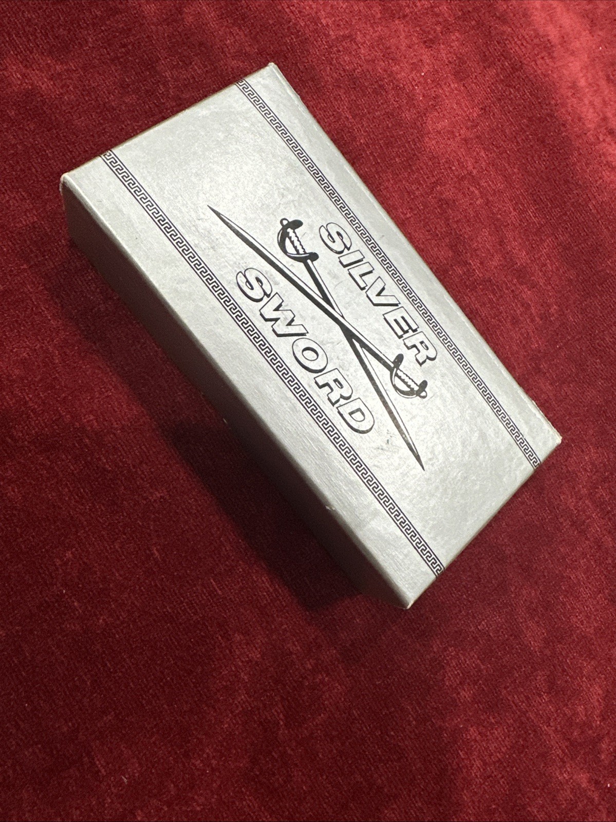 Camillus 864 Silver Sword Knife & Pouch 3-1/8" w/ Orig. Box!