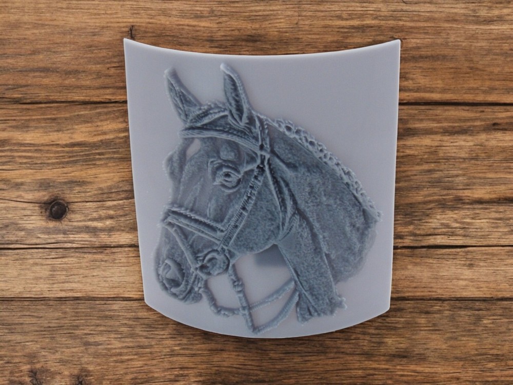 Clay Pottery Stamp featuring Up-Close Horse Texture Image