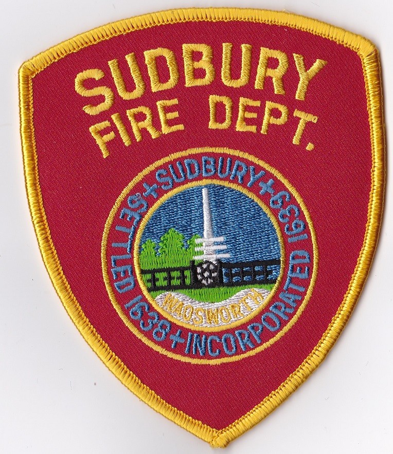 Sudbury Fire Dept. MA  Firefighter Patch NEW!!