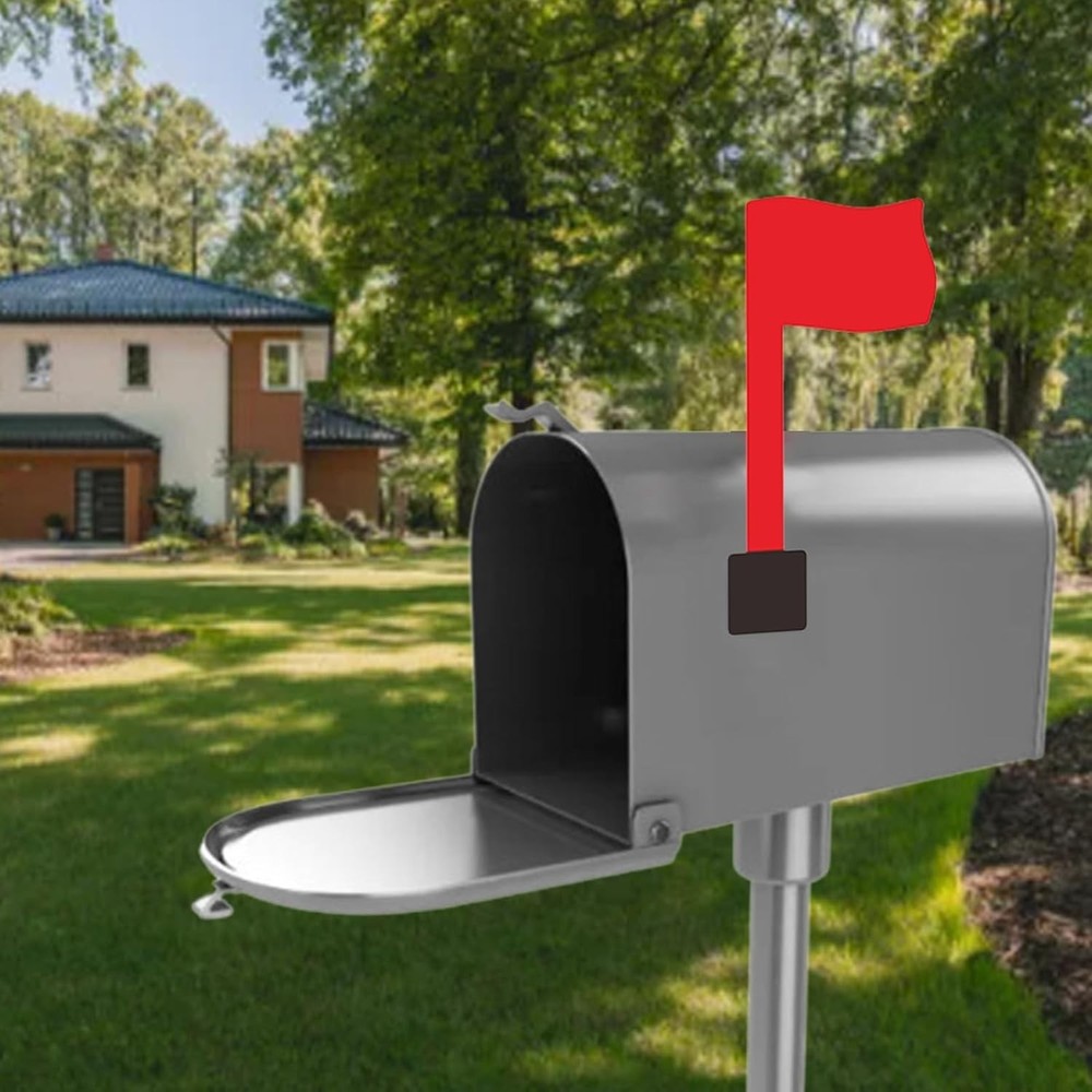 Compact Red Mailbox Flag with Weatherproof Design - Effortless Installation