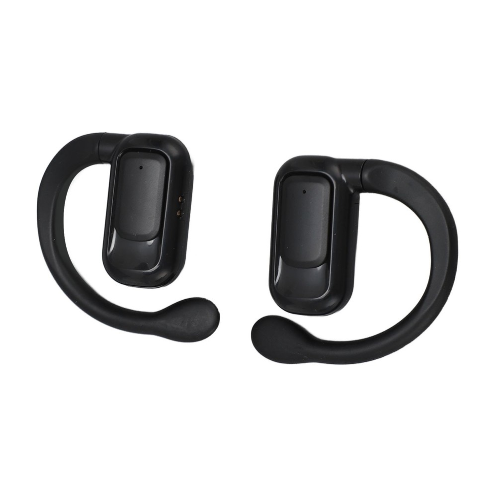 (Black)144 Languages Translator Earbuds Touch Control Earhooks Language