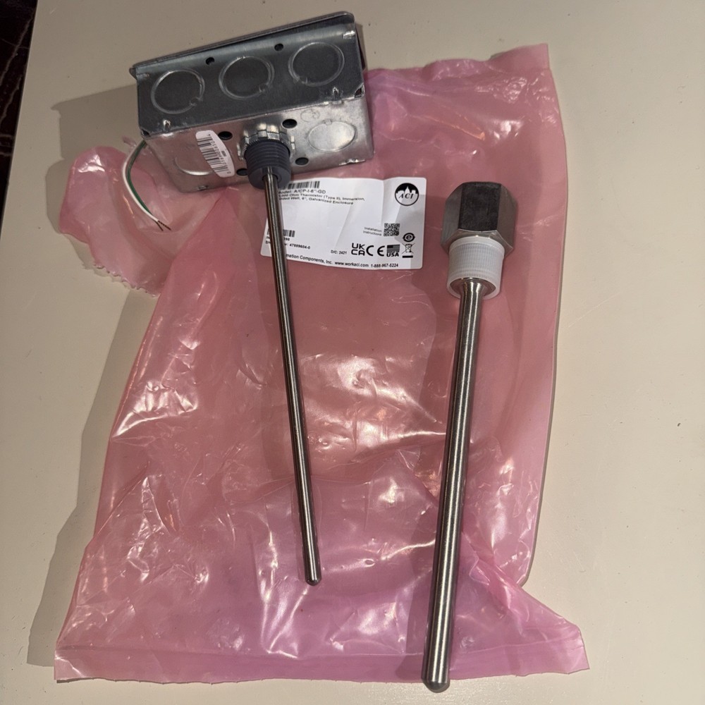 ACI A/CP-I-6”-GD Immersion Pipe Sensor Galvanized Enclosure W/ Extra  Stem Thing
