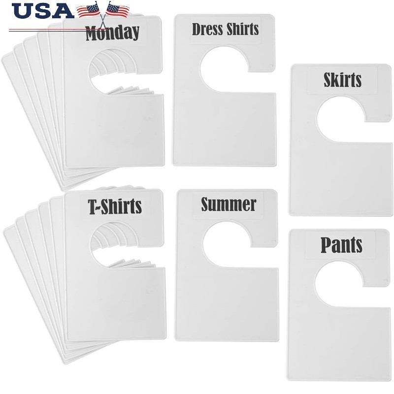 Closet Dividers 16 Pack Plastic Large Rectangle Labels Organizer Storage New