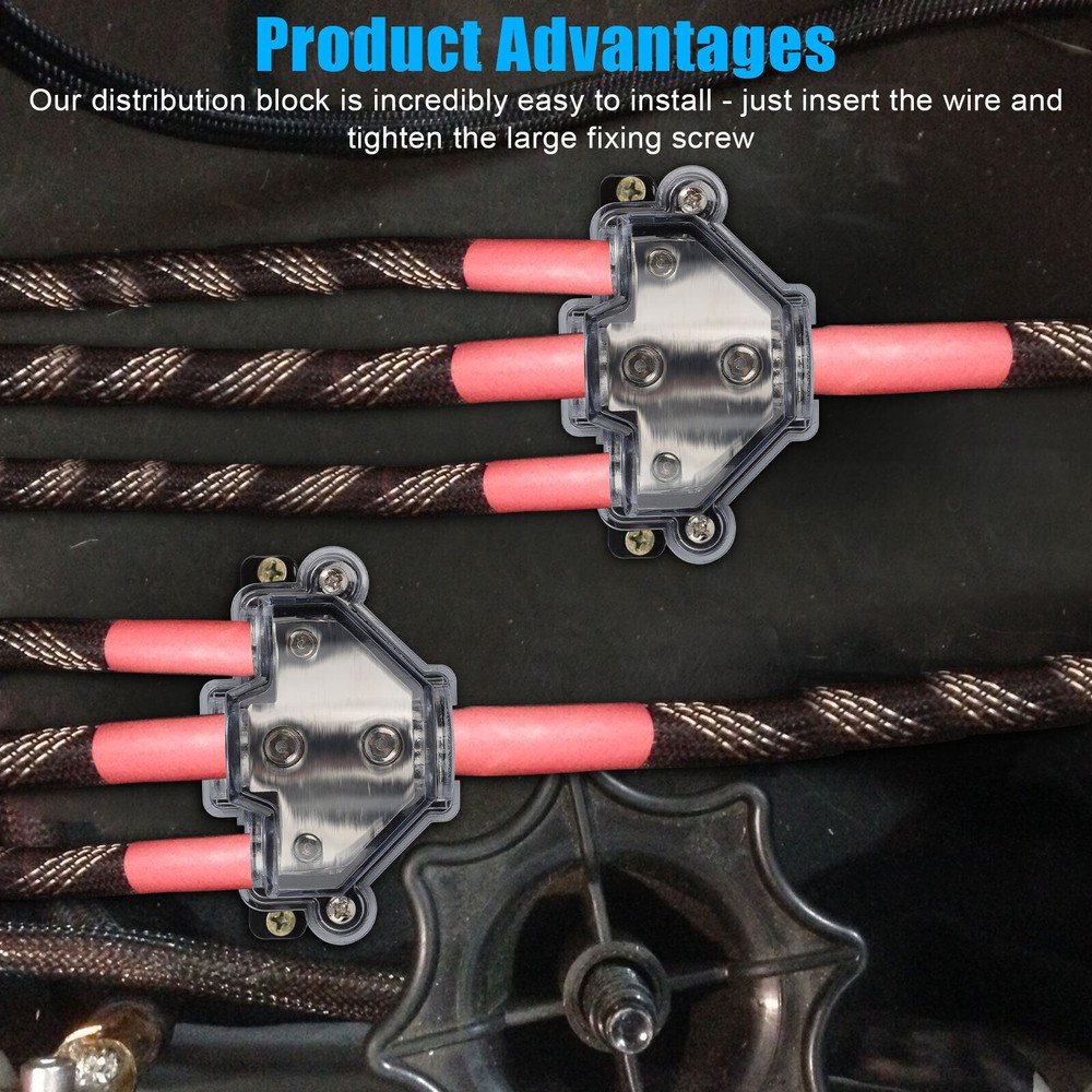 Simplify Wiring Process Distribution Block 1 In 3 Out for Amplifiers