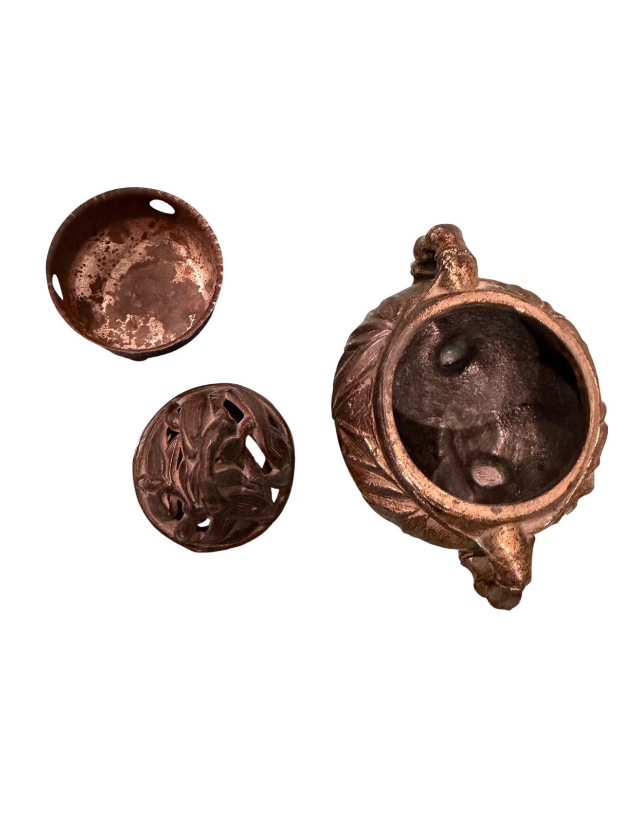 Vantine's Antique Incense Burner Bronze Signed 1004 Collectible Asian Design