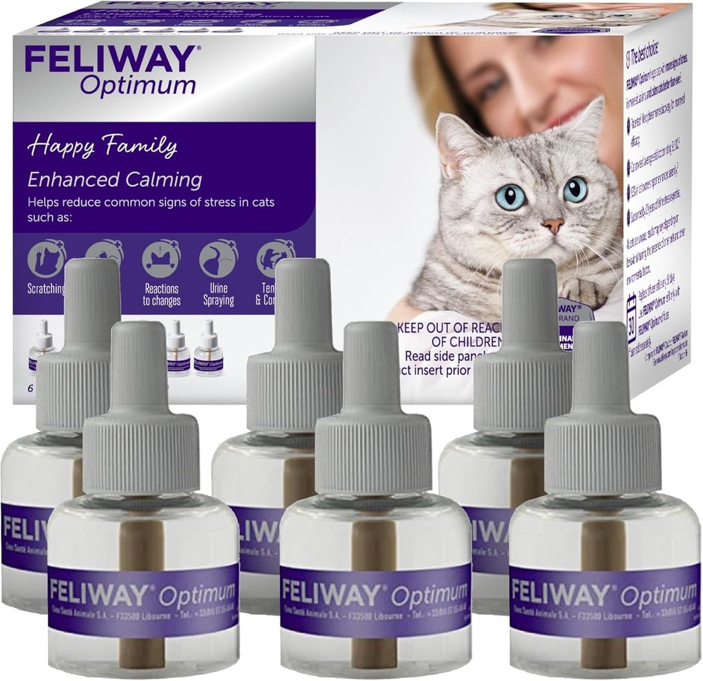 Optimum 3 x 30 Day Cat Calming Refills Pheromone Diffuser 3 x 48ml Value Pack
