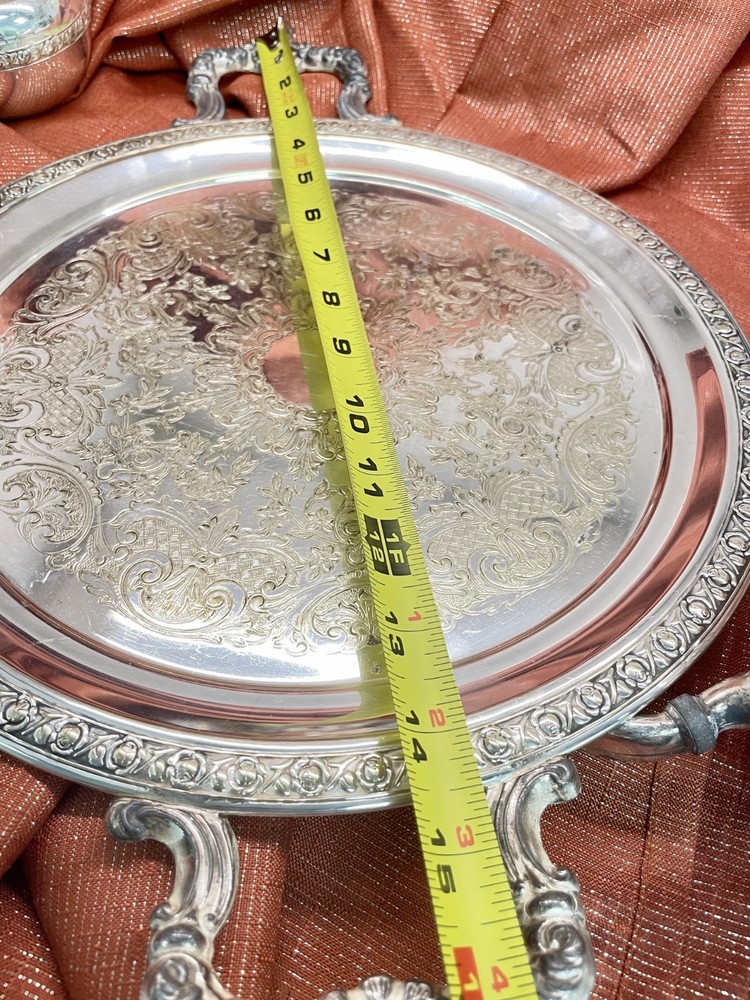 EB Rogers, 2307, Silver over Copper Tea Service