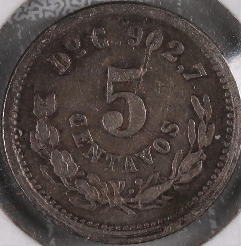 1890 Do C Mexico Silver 5 Centavos Durango #8