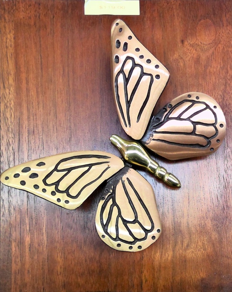 New!  Michael Healy Butterfly solid bronze/brass door knocker / tree ornament