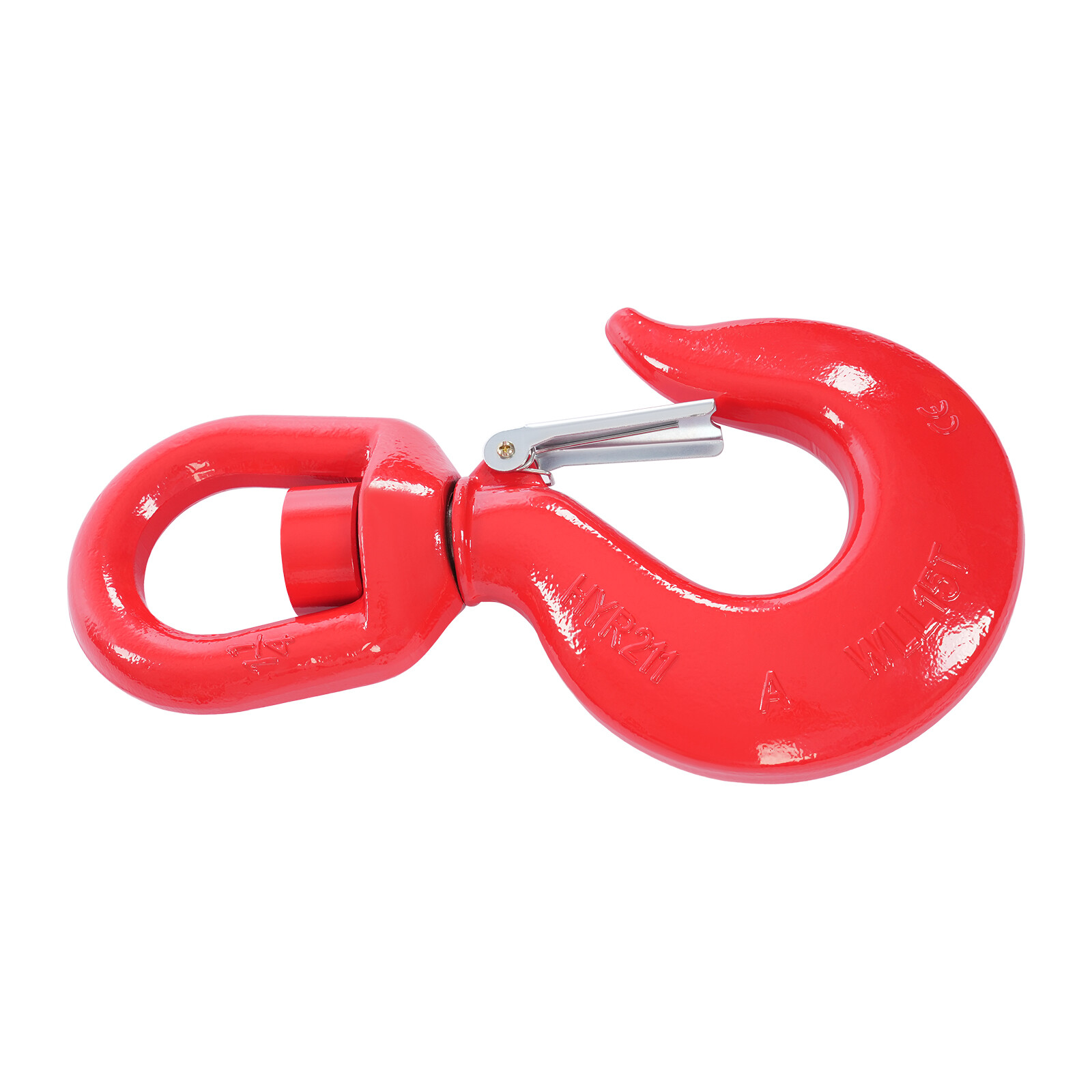 15T/33069.34lb Heavy Duty Swivel Lifting Hook Locking Swivel Hook w/Safety Latch