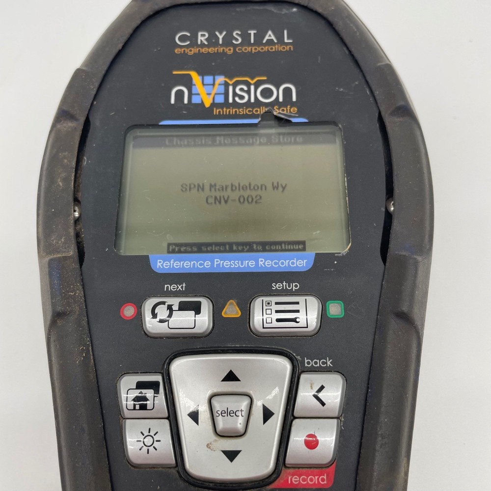 Crystal Engineering nVision Reference Pressure Recorder 3000 PSI Datalogger
