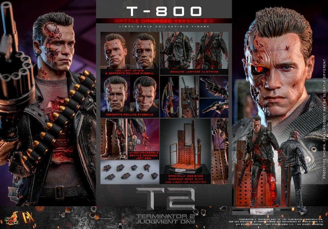 1/6 Scale Action Figure Display Acrylic Stand Terminator T-800