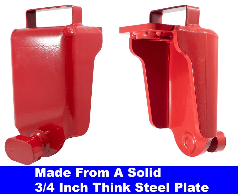 Shipping Container Jack Lug with U-Shaped Handle, Red