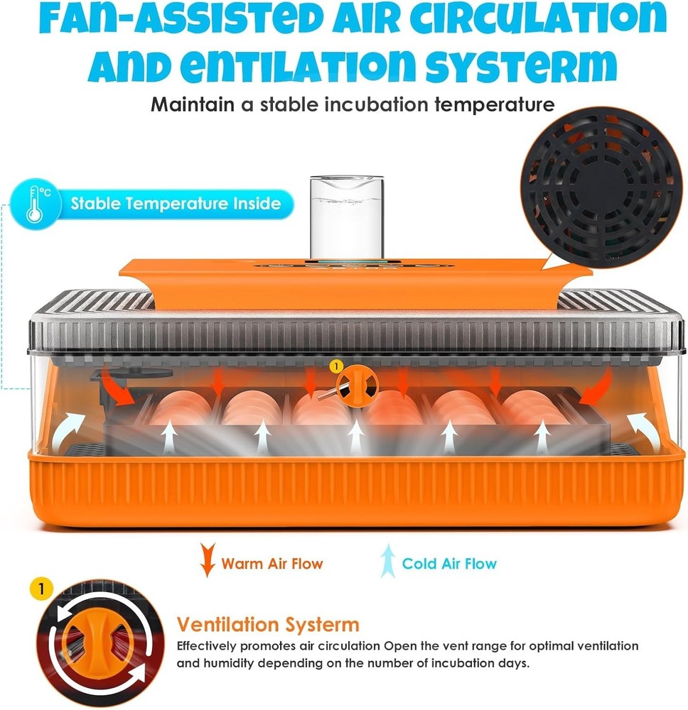 25 Egg Incubator Digital Poultry Hatcher Machine with Automatic Egg Turning✅