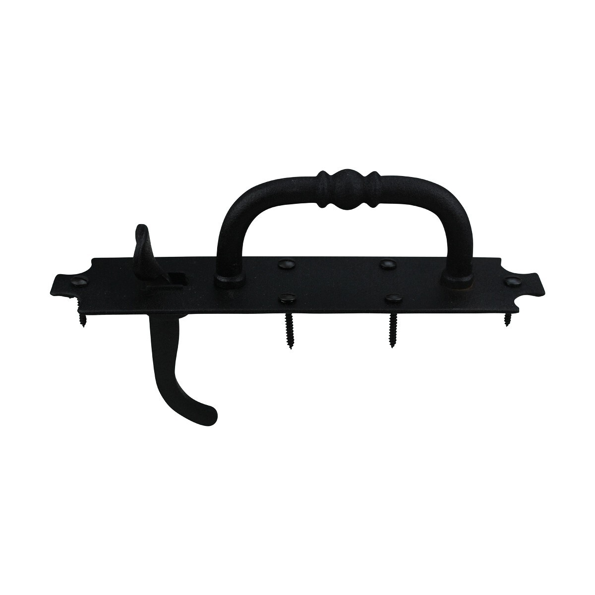 Black Cast Iron Norfolk Door Latches with Mounting Hardware Renovators Supply