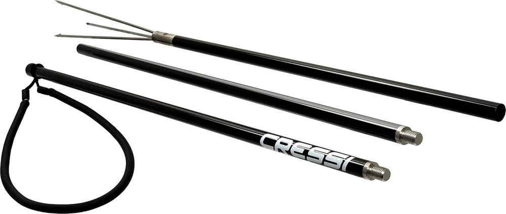 Aluminium Pole Spear, Black, 3 pcs, 6.5 ft