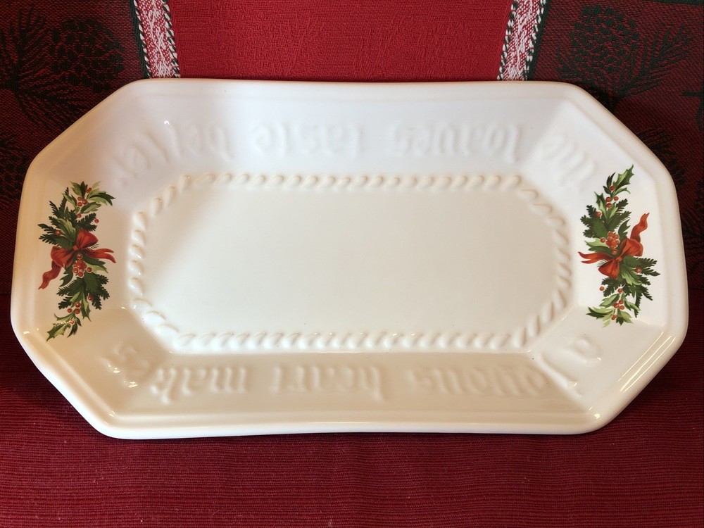 Pfaltzgraff Christmas Heritage - rectangular Bread Tray - USA - 2006