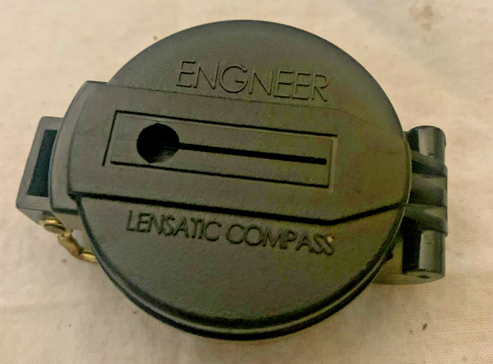 Vintage Engineer Lensatic Compass ~ Plastic case - Made in Taiwan