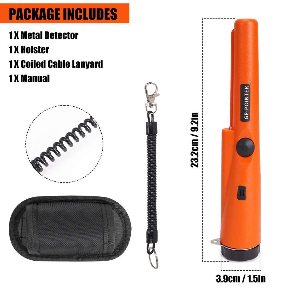 Metal Detector HandHeld Pro Pinpointer Pointer Probe Waterproof Sensitive Tester