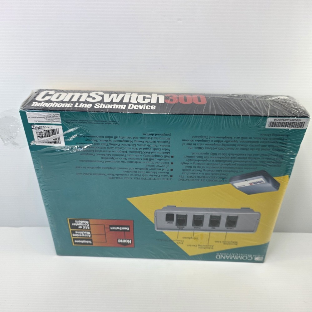 ComSwitch 300 Telephone Line Sharing Device Command Communications New Sealed