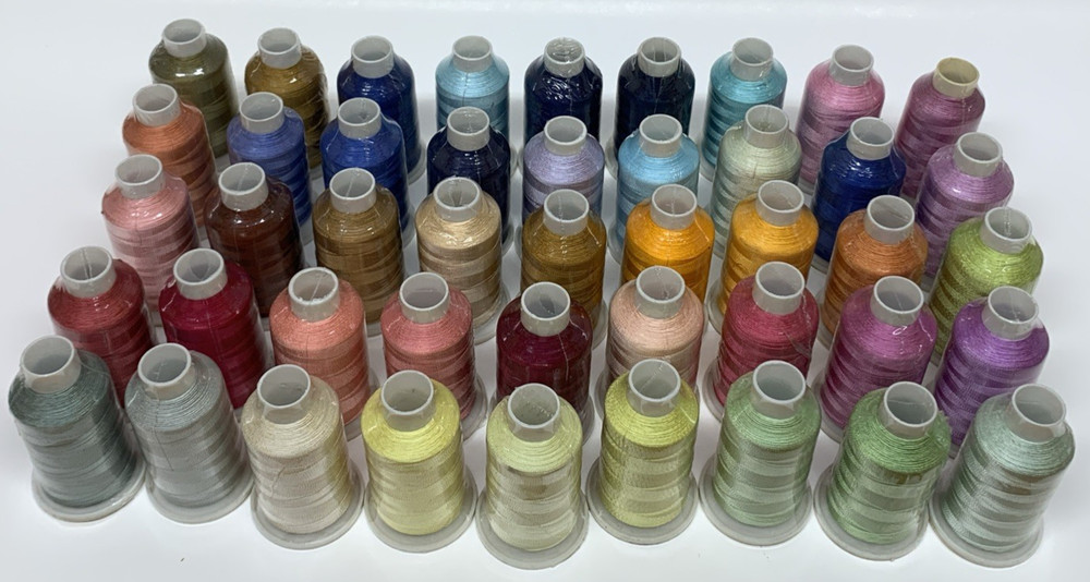 45 NOS RAYON EMBROIDERY THREAD - 1000M Many Different Radiant Colors!