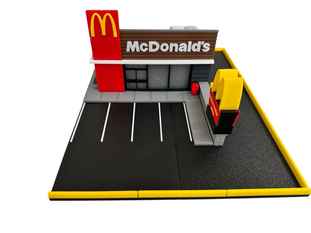 3D Printed Fast Food Resturant 164 Scale Diorama
