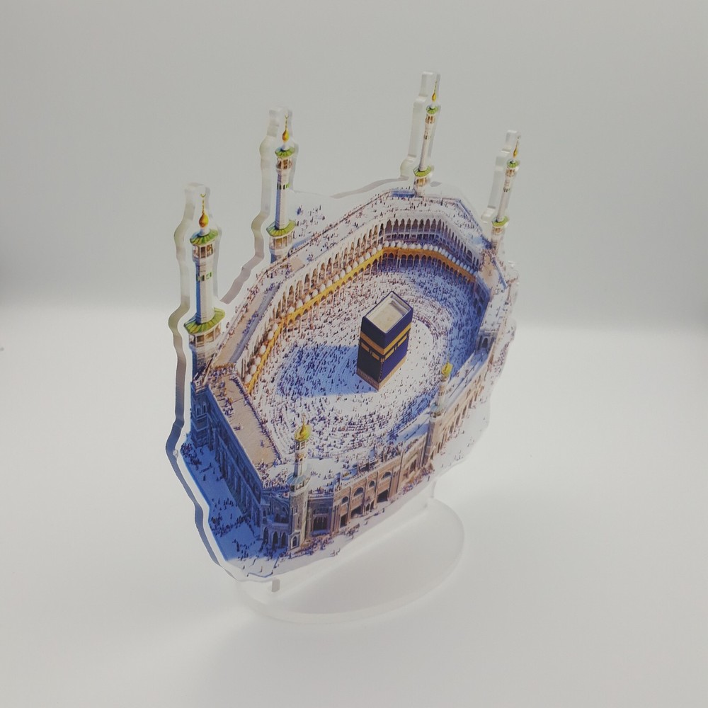 2D Tabletop Boho Acrylic Stand Kaaba Mecca Model
