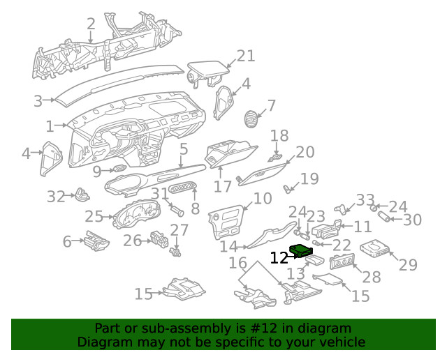 Genuine GM Compartment 22614435