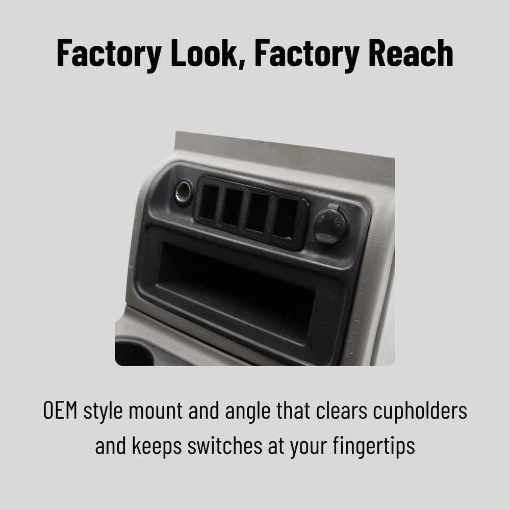 4 Rocker Switch Panel Mount for 99-06 Chevy Silverado GMC Sierra Center Console