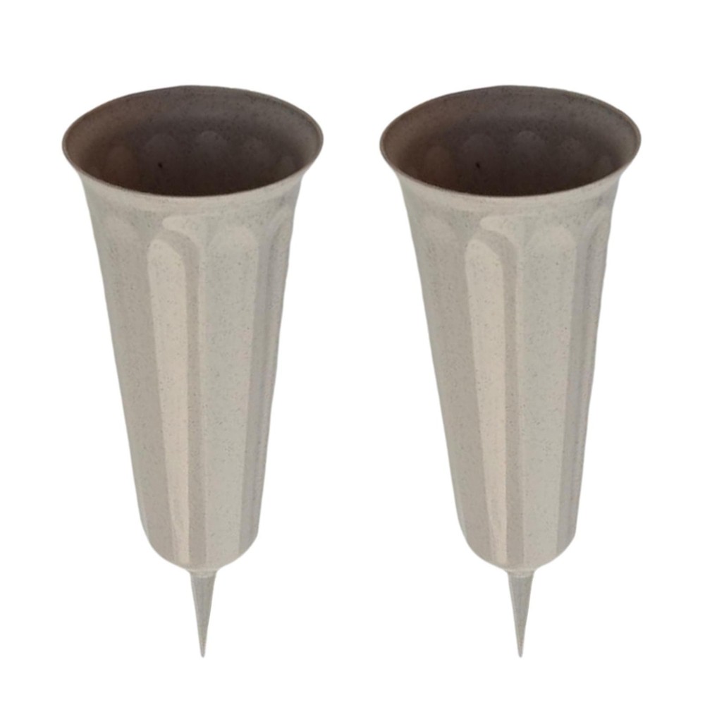 2Pcs 10.2\\\\\\\'\\\\\\\' Stake In Ground Fluted Flower Vases