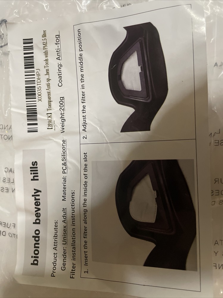 Two Face Shields With Breathing Filter /Biondo Beverly Hills