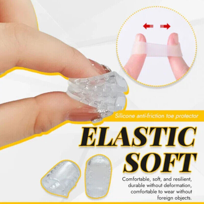 10PC Clear Gel Toe Cap Silicone Toe Protector Toe Guards Cushion for Corn Callus