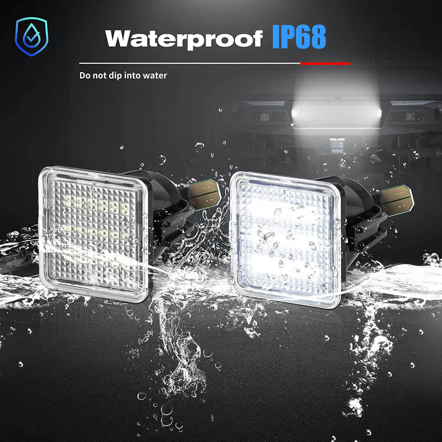 2-Pieces LED License Plate Lights For 2016-2023 Toyota Tacoma & 2014-2021 Tundra