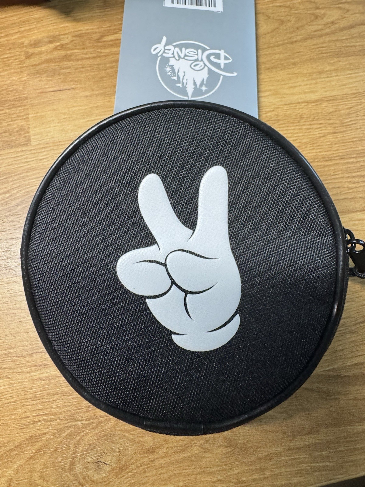 Disney Parks Disneyland Black Mickey Hand Bag Charm Keychain Coin Purse New