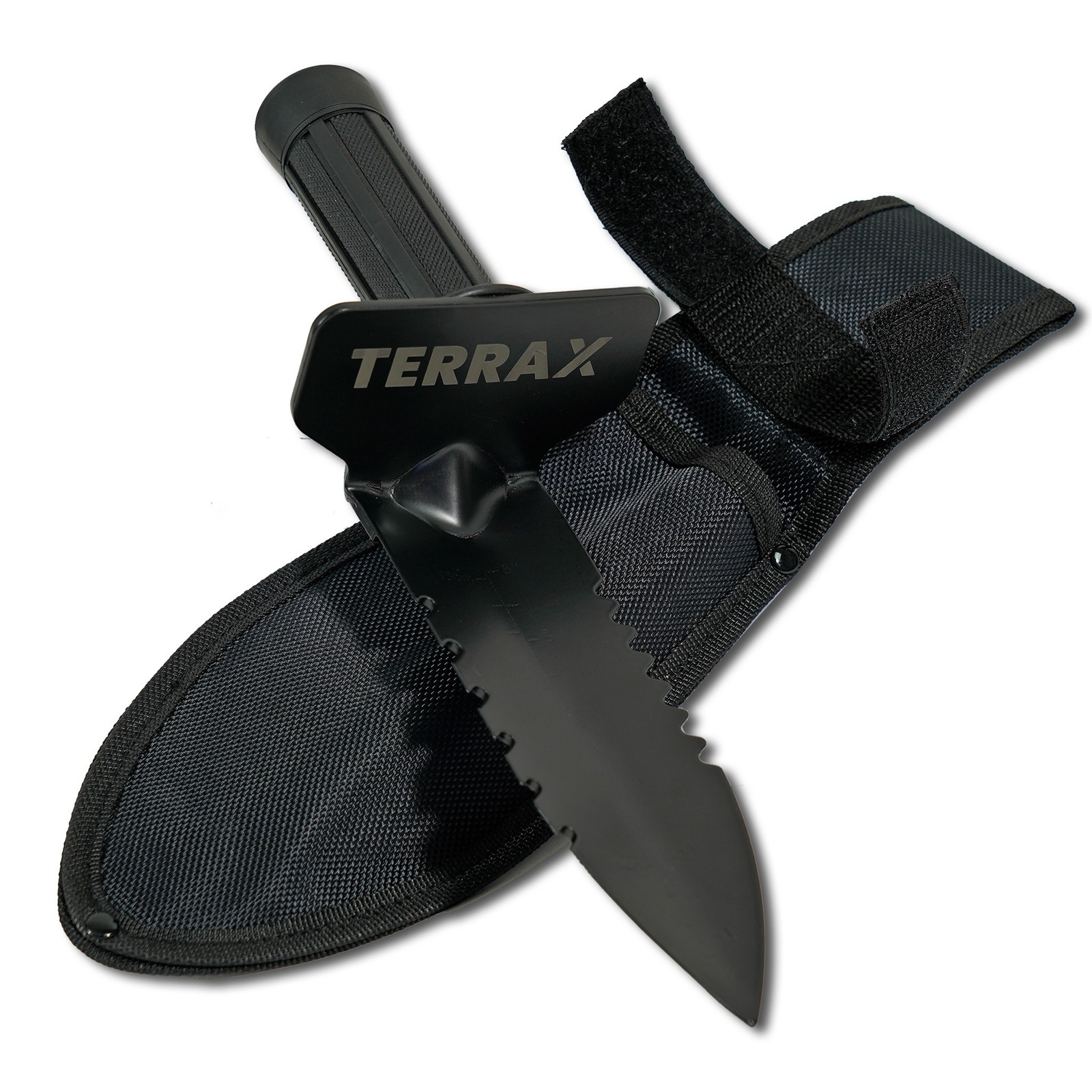 TerraX Master Digger – 36" Shovel & Serrated Hand Digger Set for Metal Detecting