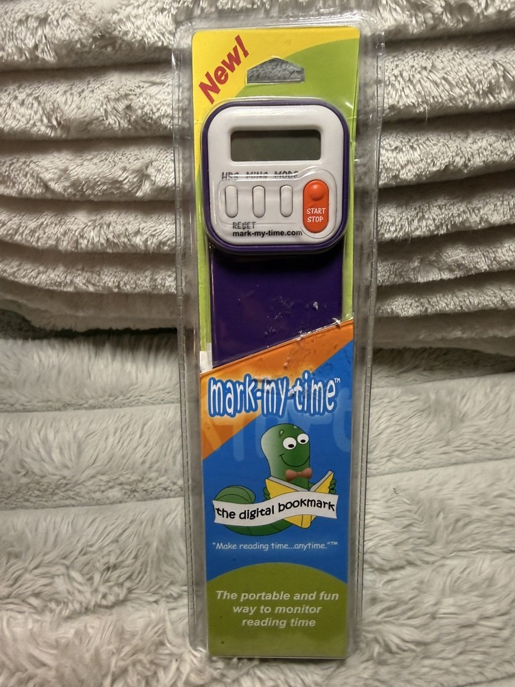 2004 Mark-My-Time purple Digital timer Bookmark Reading Countdown NEW