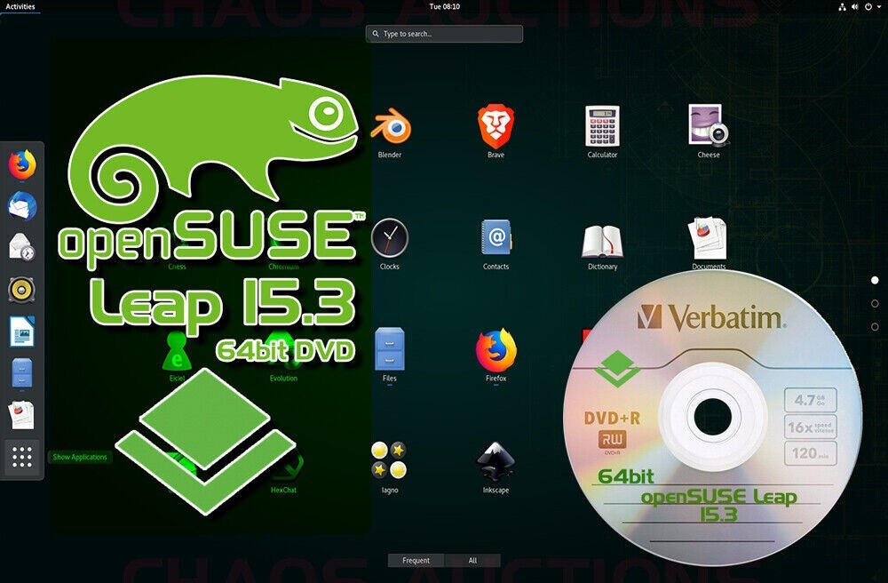 OpenSUSE Leap 15.3 LINUX LATEST FULL INSTALL 64bit DVD US SHIPPING FROM FLORIDA