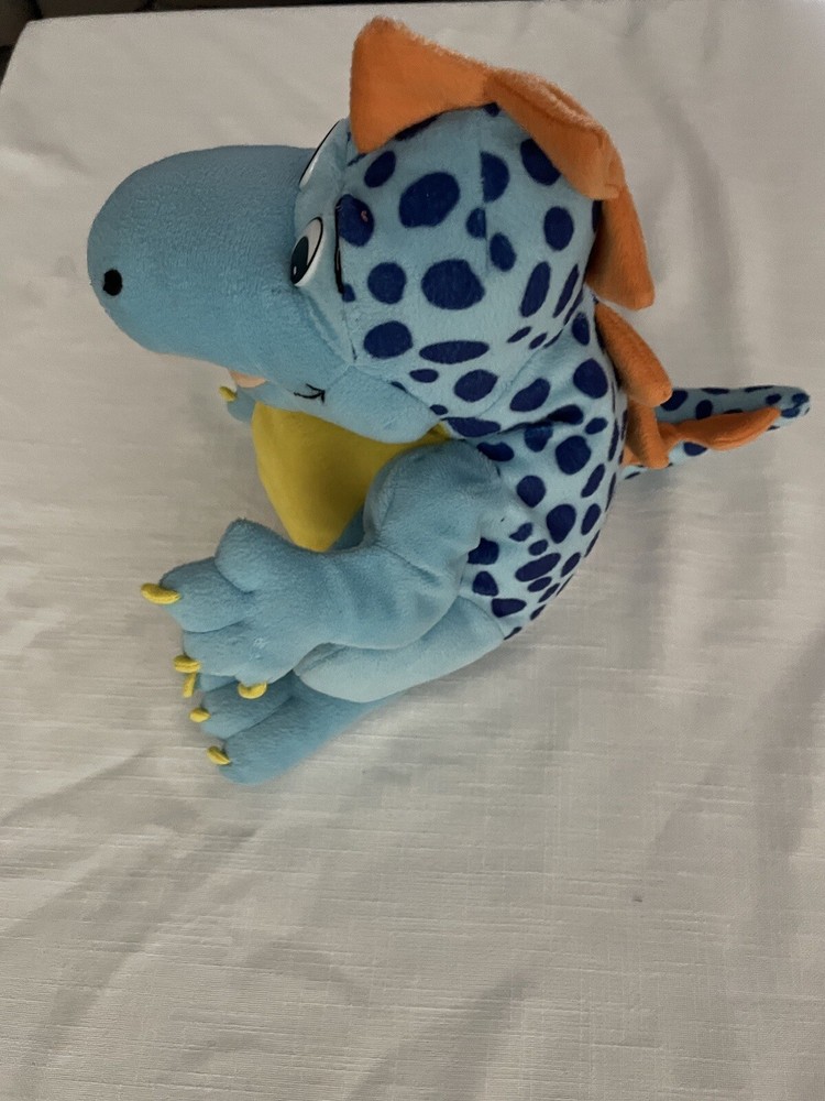 Blue Dinosaur Hand Puppet Full Body Plush 12" Pearson Scott Foresman