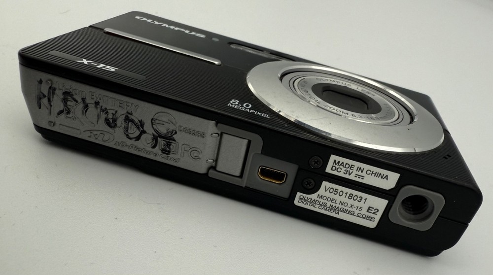OLYMPUS X-15 8.0MP Black Compact Digital Camera Tested Fully Working