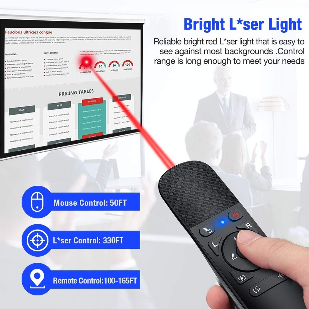 RF 2.4 GHz Wireless Presenter Air Mouse USB Powerpoint Clicker Remote Control
