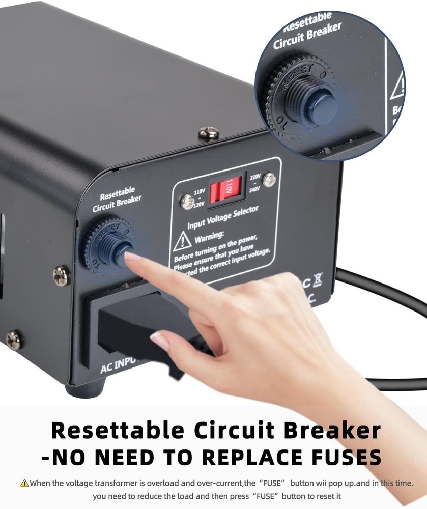 Compact 500W Voltage Converter: Step Up/Down Transformer for Low-Power Devices